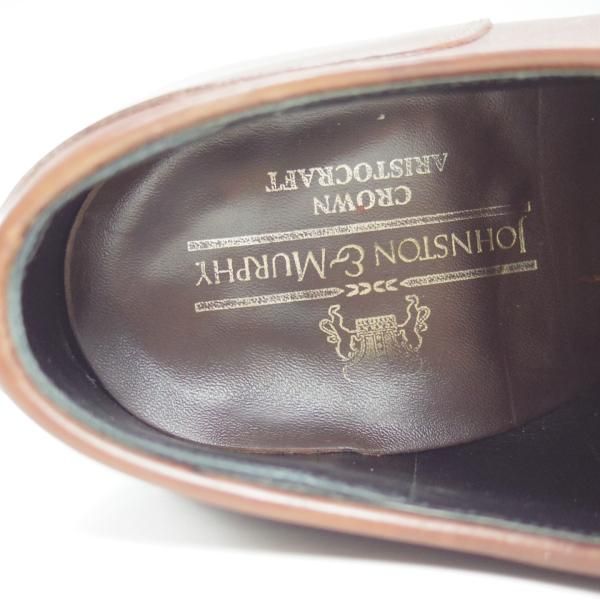 極上★ジョンストン&マーフィー SIZE 6.5【★クラウンアリストクラフト/CROWN ARISTOCRAFT】Uチップ/カーフ/Johnston&Murphy★c528
