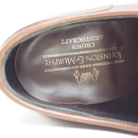 極上★ジョンストン&マーフィー SIZE 6.5【★クラウンアリストクラフト/CROWN ARISTOCRAFT】Uチップ/カーフ/Johnston&Murphy★c528