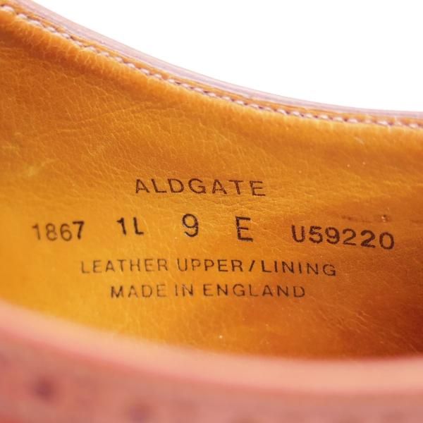 ★クロケット&ジョーンズ 9E【★セミブローグ/ALDGATE】茶/カーフ/Crockett&Jones★c529