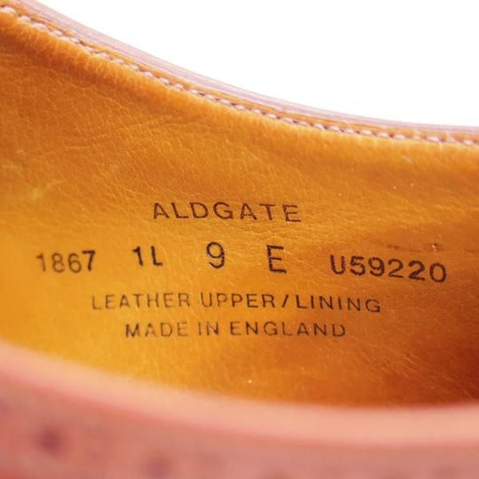 ★クロケット&ジョーンズ 9E【★セミブローグ/ALDGATE】茶/カーフ/Crockett&Jones★c529