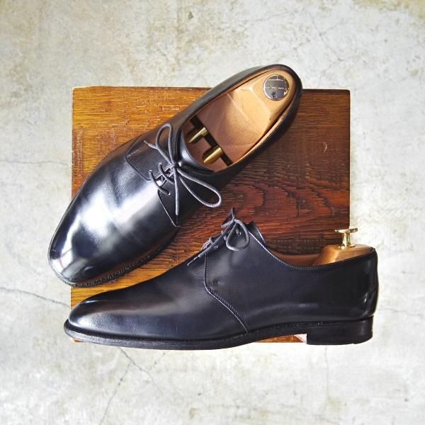 ★クロケット&ジョーンズ 7.5E【★ロイドフットウェア別注/Lloyd Footwear】プレーントゥ/Vフロント/Jシリーズ/Crockett&Jones★c539