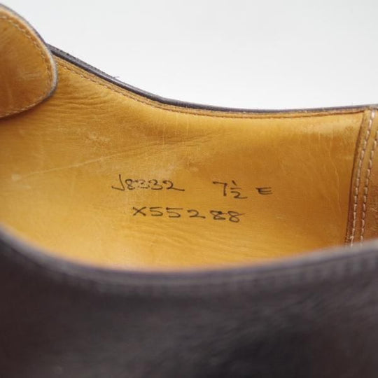 ★クロケット&ジョーンズ 7.5E【★ロイドフットウェア別注/Lloyd Footwear】プレーントゥ/Vフロント/Jシリーズ/Crockett&Jones★c539