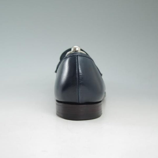 極美品★クロケット&ジョーンズ 8E【★ポールスミス コレクション別注/Paul Smith】ネイビー/コインローファー/Crockett＆Jones★c541