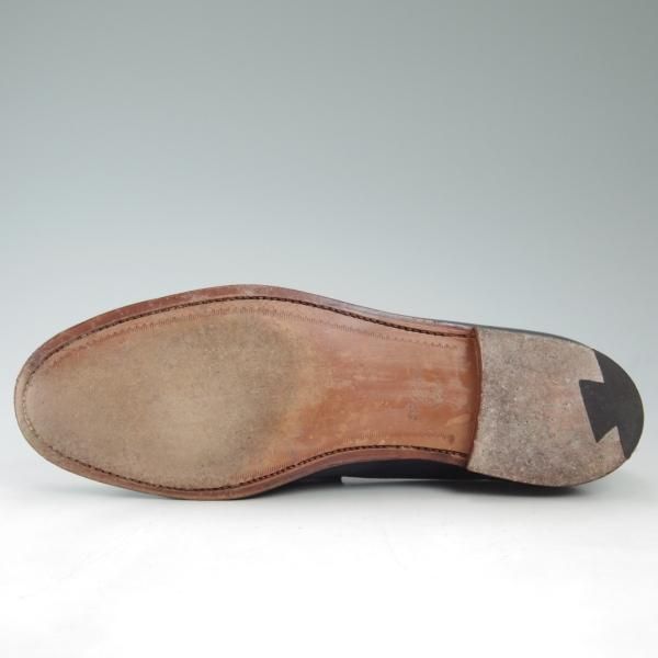 極美品★クロケット&ジョーンズ 8E【★ポールスミス コレクション別注/Paul Smith】ネイビー/コインローファー/Crockett＆Jones★c541