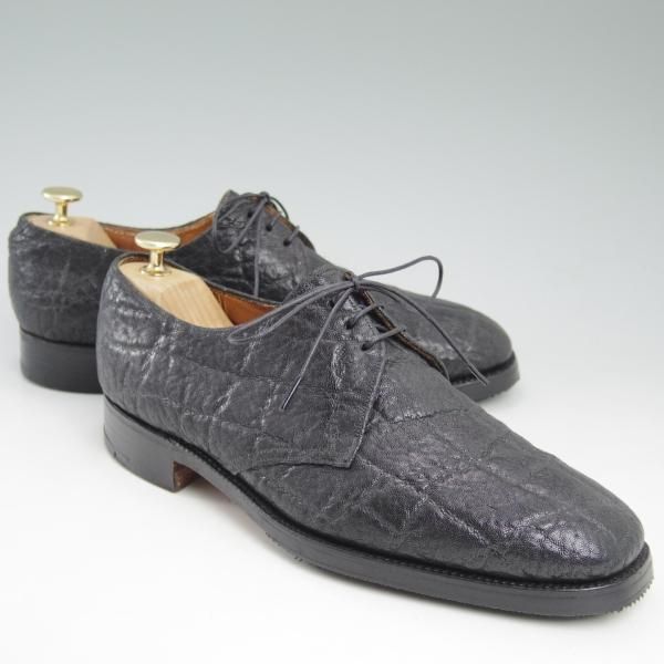 ★チャーチ 80E/UK8【極希少★象革/GENUINE ELEPHANT/2都市ロゴ】旧チャーチ/プレーントゥ/Vフロント/ゾウ革/Church's★c548