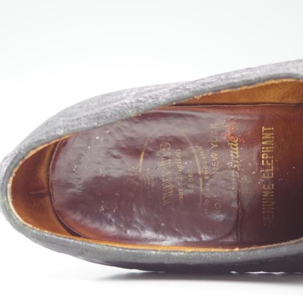 ★チャーチ 80E/UK8【極希少★象革/GENUINE ELEPHANT/2都市ロゴ】旧チャーチ/プレーントゥ/Vフロント/ゾウ革/Church's★c548