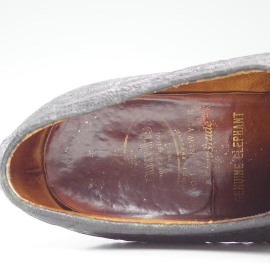 ★チャーチ 80E/UK8【極希少★象革/GENUINE ELEPHANT/2都市ロゴ】旧チャーチ/プレーントゥ/Vフロント/ゾウ革/Church's★c548