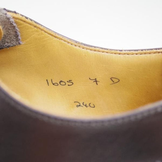 極上★クロケット&ジョーンズ UK6.5/US7D【★ブルックスブラザーズ別注/Peal&co】240ラスト/BROOKS BROTHERS/カーフ/Crockett&Jones★c550