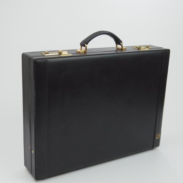 極上★ダンヒル/dunhill【★アタッシュケース】レザー/黒/メンズ ビジネス バッグ★N5149