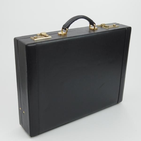 極上★ダンヒル/dunhill【★アタッシュケース】レザー/黒/メンズ ビジネス バッグ★N5149