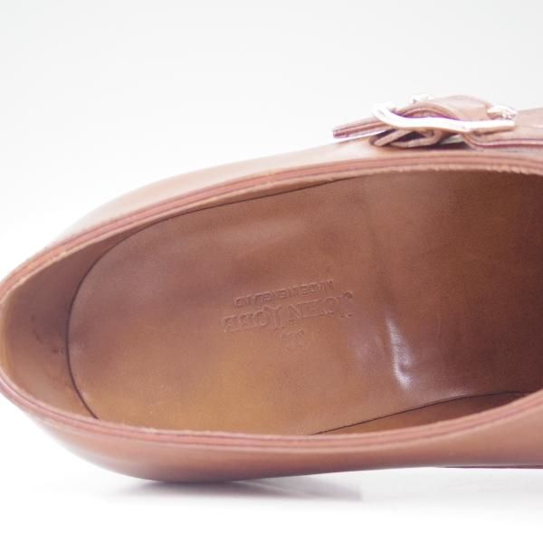 極美品★ジョンロブ 6.5EE【★プレステージライン/Jermyn3/ジャーミン】モンクストラップ/7000ラスト/茶/JOHN LOBB★c551