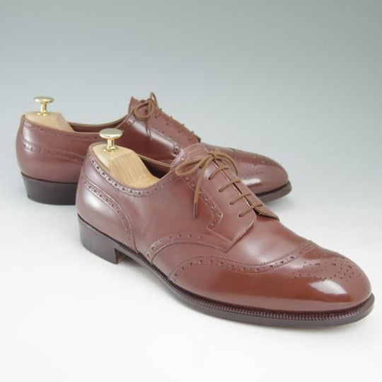★ジョンロブ ロンドン UK8.5程度【時価80万円程度★ビスポーク商品/ロイヤルワラント】クレセントブローグ/JOHN LOBB LONDON★c552