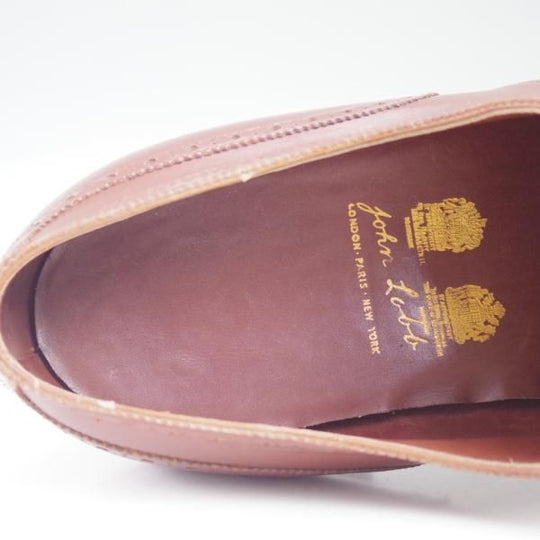 ★ジョンロブ ロンドン UK8.5程度【時価80万円程度★ビスポーク商品/ロイヤルワラント】クレセントブローグ/JOHN LOBB LONDON★c552
