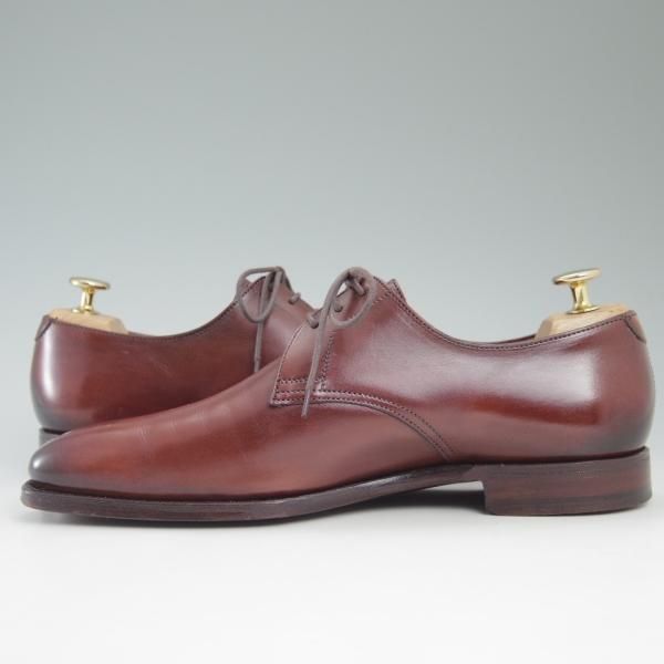 美品★クロケット&ジョーンズ 5.5E【★ハンドグレードライン/AINTREE 3】プレーントゥ/Vフロント/カーフ/Crockett&Jones★c553