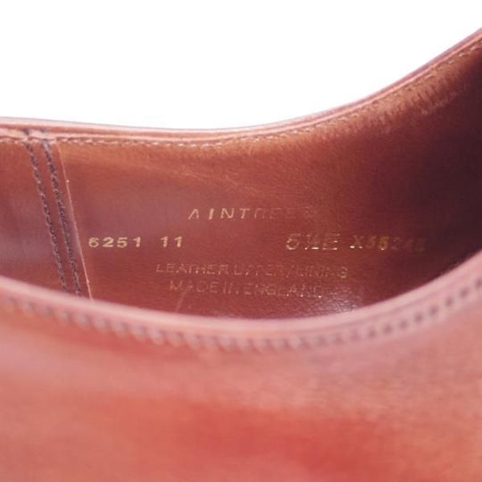 美品★クロケット&ジョーンズ 5.5E【★ハンドグレードライン/AINTREE 3】プレーントゥ/Vフロント/カーフ/Crockett&Jones★c553