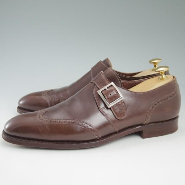 美品★クロケット&ジョーンズ 6.5D【★ハンドグレードライン】モンクストラップ/カーフ/Crockett&Jones★c554