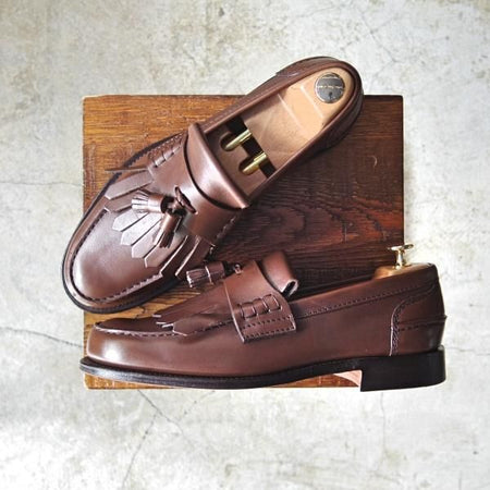 未使用★チャーチ 80F/UK8【キルトタッセル★オレハム/OREHAM】126ラスト/タッセルローファー/5都市ロゴ/Church's★c555