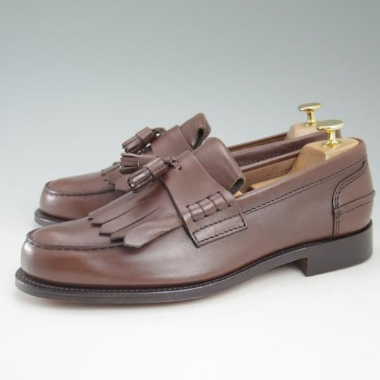 未使用★チャーチ 80F/UK8【キルトタッセル★オレハム/OREHAM】126ラスト/タッセルローファー/5都市ロゴ/Church's★c555