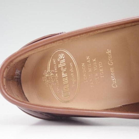 未使用★チャーチ 80F/UK8【キルトタッセル★オレハム/OREHAM】126ラスト/タッセルローファー/5都市ロゴ/Church's★c555