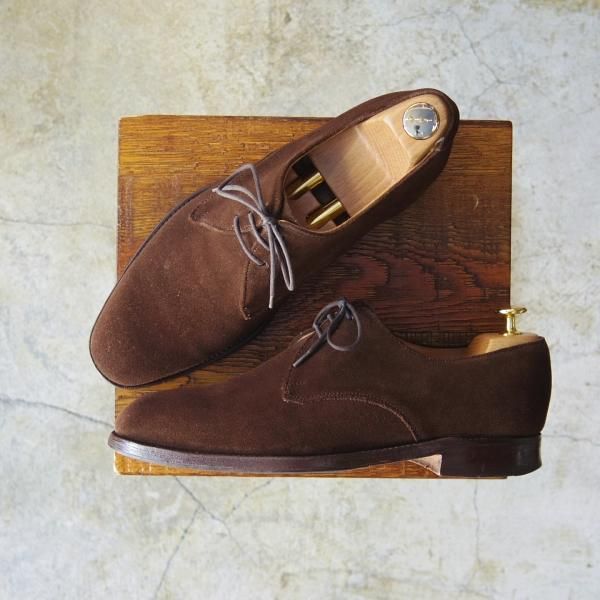 チーニー ロイドフットウェア別注 プレーントゥ UK6.5 茶 外羽根 スエード チーニー ロイドフットウェア別注 プレーントゥ UK6.5 茶 外羽根 スエード