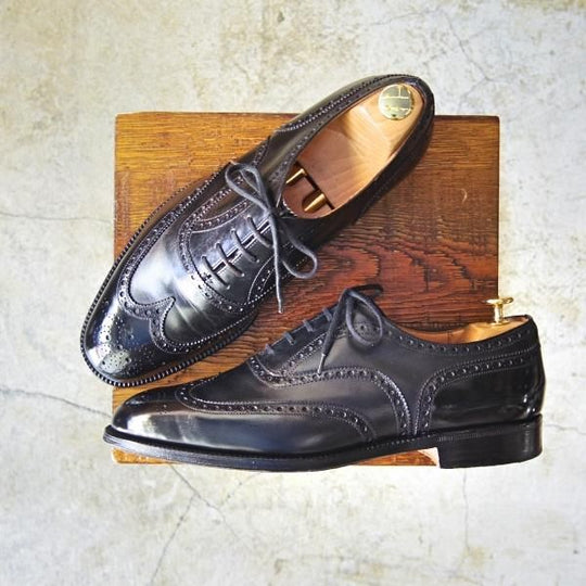 極上★チャーチ 75G/UK7.5【★73ラスト/3都市〜4都市ロゴ過渡期/旧チャーチ】チェットウィンド/CHETWYND/黒/フルブローグ/Church's★c567