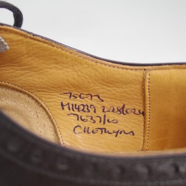 極上★チャーチ 75G/UK7.5【★73ラスト/3都市〜4都市ロゴ過渡期/旧チャーチ】チェットウィンド/CHETWYND/黒/フルブローグ/Church's★c567