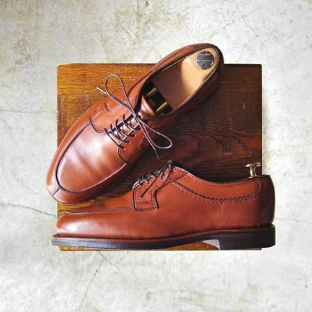 美品★(米)アレンエドモンズ 6.5D【★Uチップ/Stockbridge】カーフ/茶/メンズ/ALLEN EDMONDS★c576