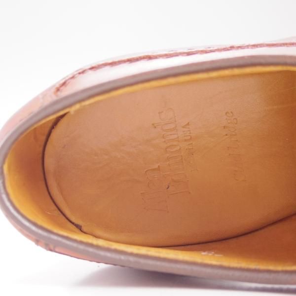 美品★(米)アレンエドモンズ 6.5D【★Uチップ/Stockbridge】カーフ/茶/メンズ/ALLEN EDMONDS★c576