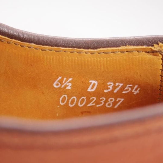 美品★(米)アレンエドモンズ 6.5D【★Uチップ/Stockbridge】カーフ/茶/メンズ/ALLEN EDMONDS★c576