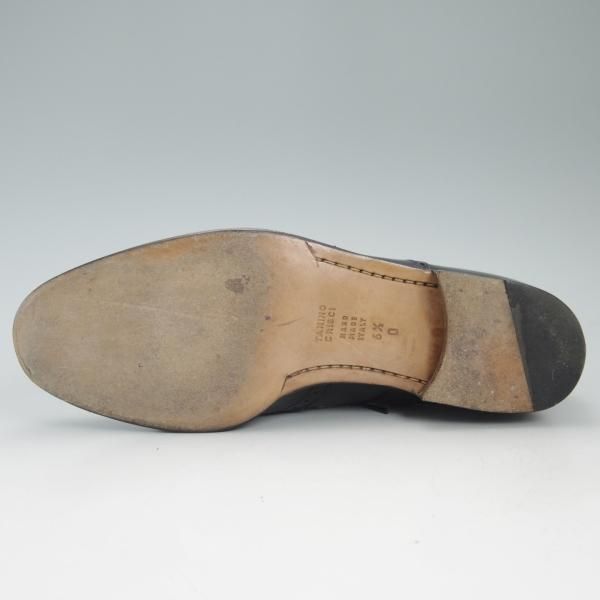 極美品★(伊)タニノクリスチー SIZE 6.5【★定価15万円以上】フルブローグ/106593/カーフ/黒/TANINO CRISCI★c579