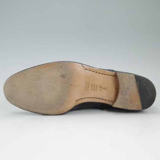 極美品★(伊)タニノクリスチー SIZE 6.5【★定価15万円以上】フルブローグ/106593/カーフ/黒/TANINO CRISCI★c579