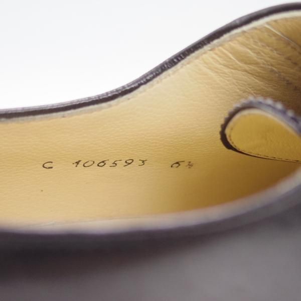 極美品★(伊)タニノクリスチー SIZE 6.5【★定価15万円以上】フルブローグ/106593/カーフ/黒/TANINO CRISCI★c579