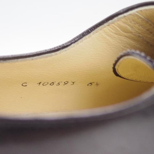 極美品★(伊)タニノクリスチー SIZE 6.5【★定価15万円以上】フルブローグ/106593/カーフ/黒/TANINO CRISCI★c579