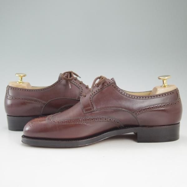 極美品★(伊)タニノクリスチー SIZE 7【★定価15万円以上/ブラックラピド製法】フルブローグ/カーフ/121208/TANINO CRISCI★c580