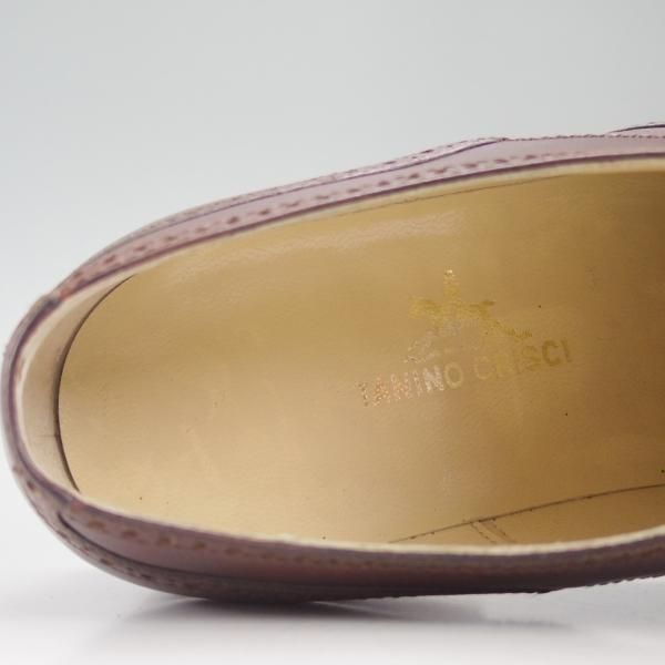 極美品★(伊)タニノクリスチー SIZE 7【★定価15万円以上/ブラックラピド製法】フルブローグ/カーフ/121208/TANINO CRISCI★c580