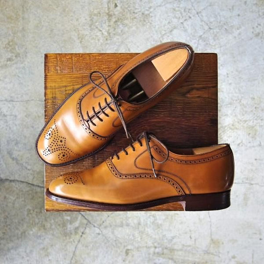 極上★チャーチ 65F/UK6.5【★旧チャーチ/3都市ロゴ/29ラスト/OUNDLE】オウンドル/オックスフォードシューズ/茶/カーフ/Church's★c585