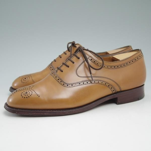 極上★チャーチ 65F/UK6.5【★旧チャーチ/3都市ロゴ/29ラスト/OUNDLE】オウンドル/オックスフォードシューズ/茶/カーフ/Church's★c585