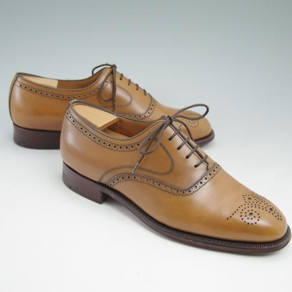 極上★チャーチ 65F/UK6.5【★旧チャーチ/3都市ロゴ/29ラスト/OUNDLE】オウンドル/オックスフォードシューズ/茶/カーフ/Church's★c585