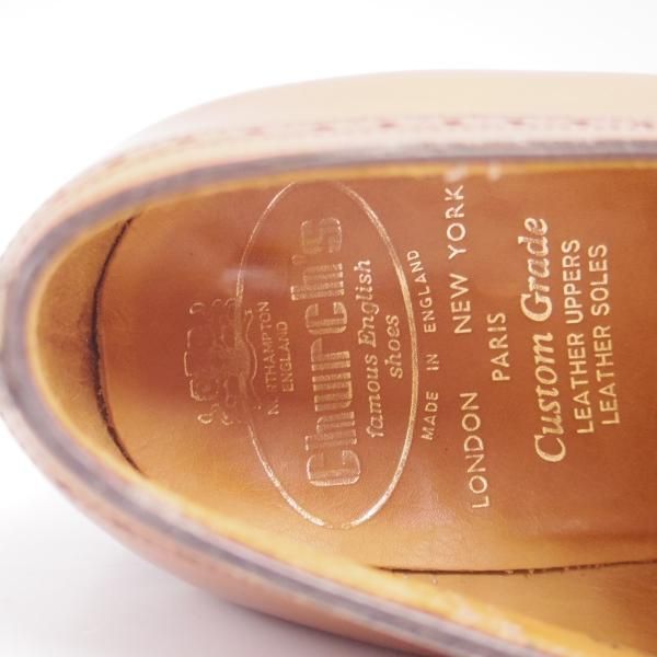 極上★チャーチ 65F/UK6.5【★旧チャーチ/3都市ロゴ/29ラスト/OUNDLE】オウンドル/オックスフォードシューズ/茶/カーフ/Church's★c585