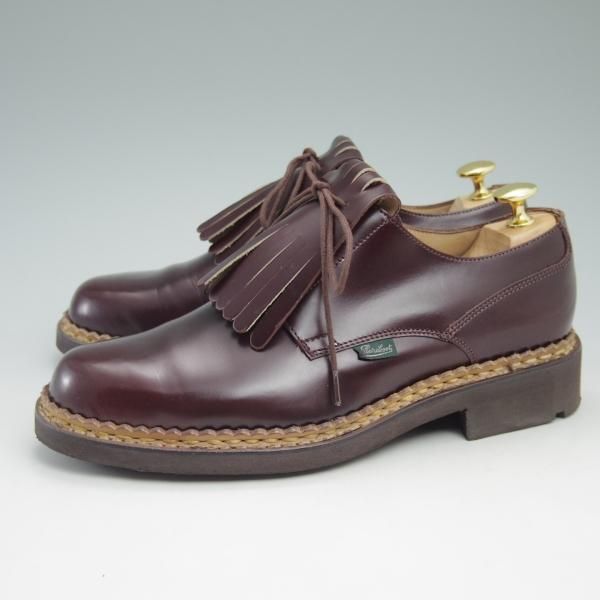 極美品★パラブーツ SIZE 5【希少★キルト付き/PERRIAND/ペリアン】プレーントゥ/ポリッシュレザー/TEXソール/Paraboot★c586