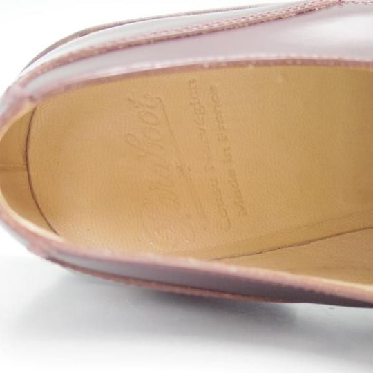 極美品★パラブーツ SIZE 5【希少★キルト付き/PERRIAND/ペリアン】プレーントゥ/ポリッシュレザー/TEXソール/Paraboot★c586