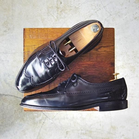 極上★(米)アレンエドモンズ 9.5D【★ロングウイング/Richmond】カーフ/黒/メンズ/ALLEN EDMONDS★c587