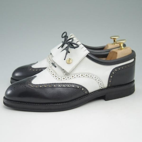 極上★(伊)タニノクリスチー SIZE 6.5【★定価15万円以上】フルブローグ/コンビ/カーフ/126884/TANINO CRISCI★c589