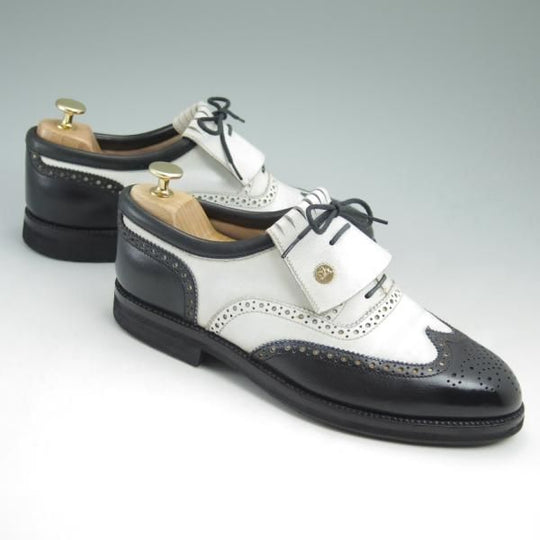 極上★(伊)タニノクリスチー SIZE 6.5【★定価15万円以上】フルブローグ/コンビ/カーフ/126884/TANINO CRISCI★c589