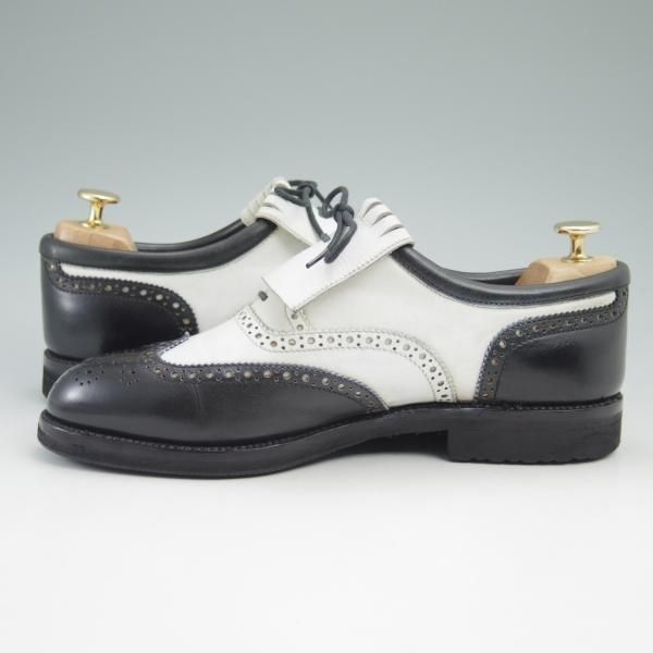 極上★(伊)タニノクリスチー SIZE 6.5【★定価15万円以上】フルブローグ/コンビ/カーフ/126884/TANINO CRISCI★c589