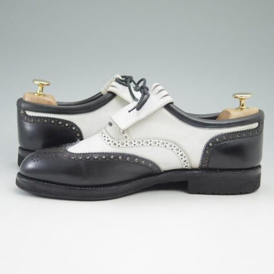 極上★(伊)タニノクリスチー SIZE 6.5【★定価15万円以上】フルブローグ/コンビ/カーフ/126884/TANINO CRISCI★c589
