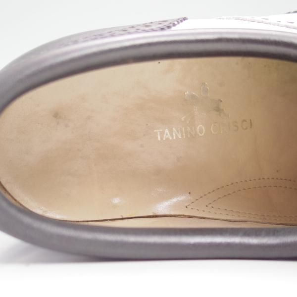 極上★(伊)タニノクリスチー SIZE 6.5【★定価15万円以上】フルブローグ/コンビ/カーフ/126884/TANINO CRISCI★c589