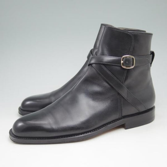 極美品★(伊)タニノクリスチー SIZE 6.5【定価20万円以上★ジョッパーブーツ】131544/黒/カーフ/TANINO CRISCI★c592