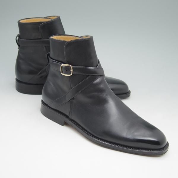 極美品★(伊)タニノクリスチー SIZE 6.5【定価20万円以上★ジョッパーブーツ】131544/黒/カーフ/TANINO CRISCI★c592
