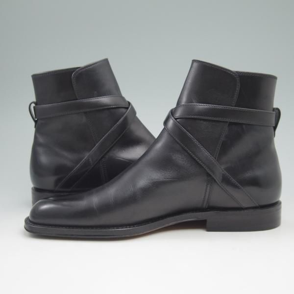 極美品★(伊)タニノクリスチー SIZE 6.5【定価20万円以上★ジョッパーブーツ】131544/黒/カーフ/TANINO CRISCI★c592